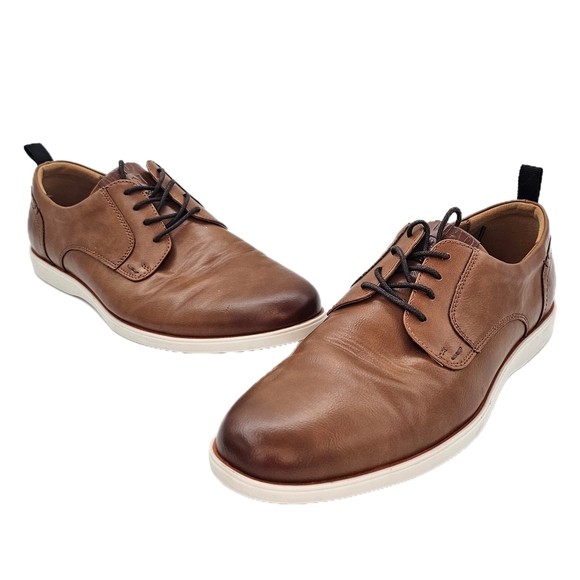 Steve Madden Other - Steve Madden Brookes Oxford Dress Shoes Cognac Leather Lace Up Size 11.5